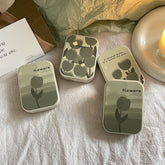 Estuche para lentes de contacto de color tulipán con pintura al óleo Ins